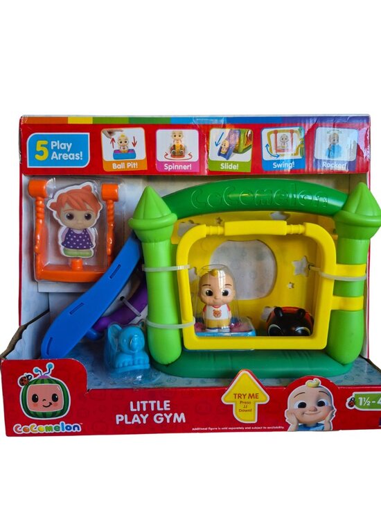 CoComelon Little Play Gym • Baby Playset • Slide, Swing & Spinner • JJ Toy - Picture 1 of 8